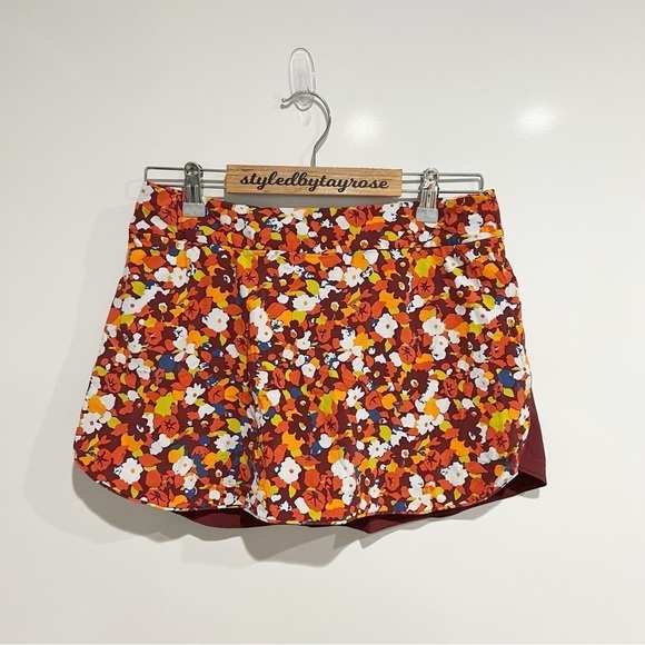 Outdoor Voices Exercise Skort in Paprika Blooms - Picture 2 of 7